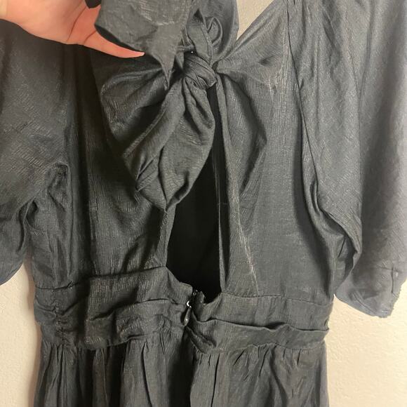 CITY CHIC Trendy Plus Size Black Mini Flirt Off Shoulder Dress Size 12 - Picture 6 of 13